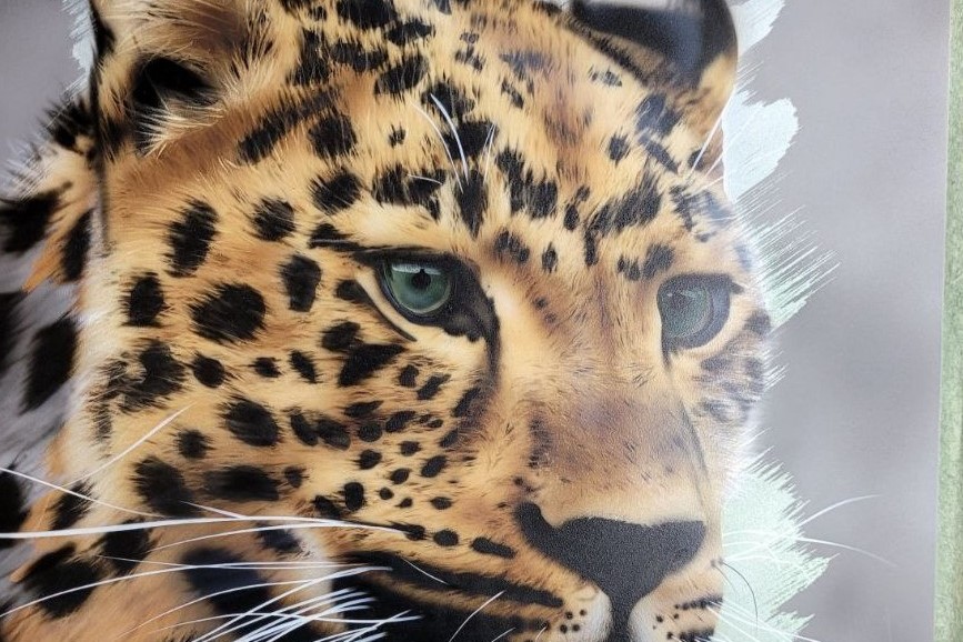 Painted leopard